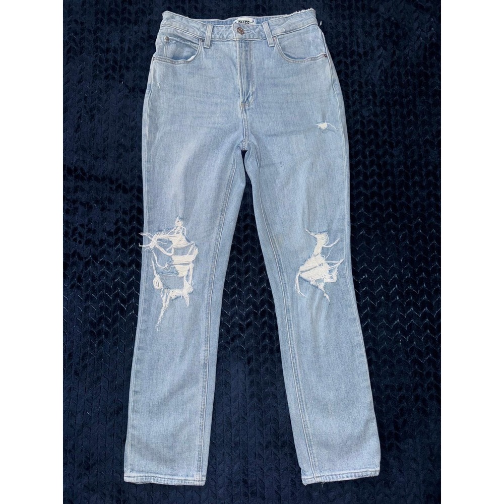 Paige Sarah Slim‎ Distressed Jeans Ripped High Rise Denim Light Wash Size 27